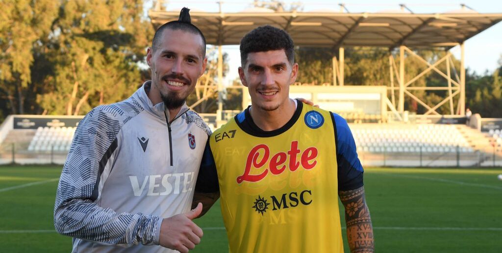 Napoli, Rrahmani e Sirigu continuano il lavoro personalizzato. Ad assistere all’allenamento anche Marek Hamsik