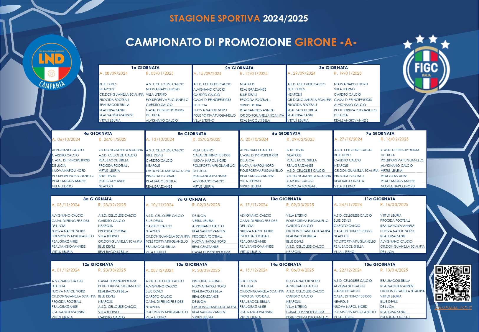 girone a promozione calendario