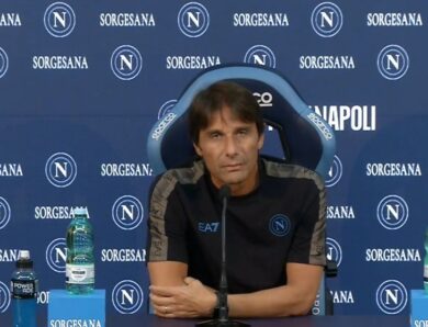 Napoli, Conte: “Roma? Match impegnativo, non dimentichiamo che l’anno scorso è arrivata davanti. Su Lobotka, Lukaku e McTominay…”